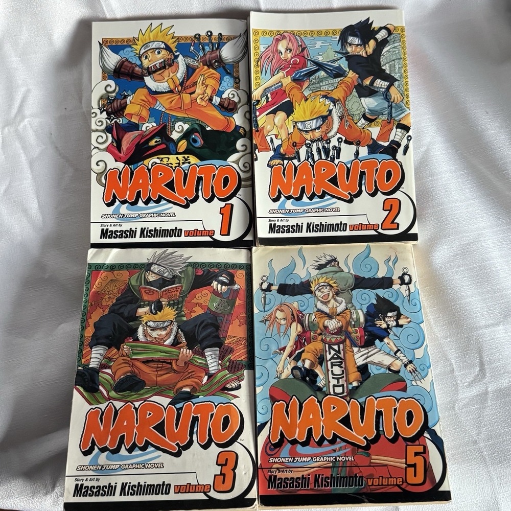 VIZ Media Naruto Manga Set Volumes 1 2 3 5 Graphic Novel Shonen Jump Anime Core